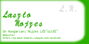 laszlo mojzes business card
